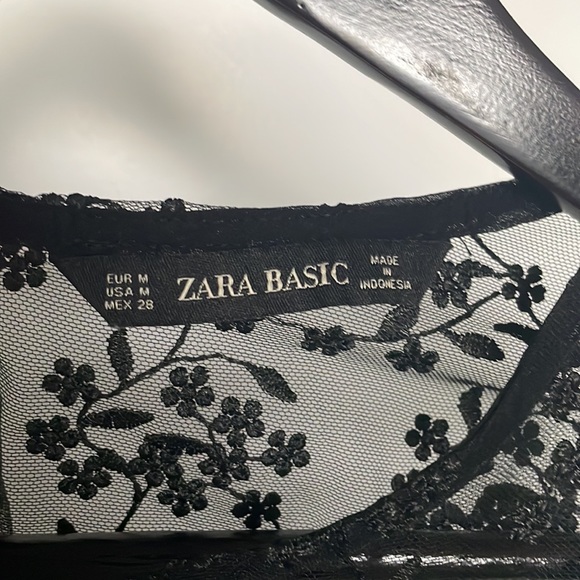 Zara Basic Floral Lace Top - Picture 5 of 5